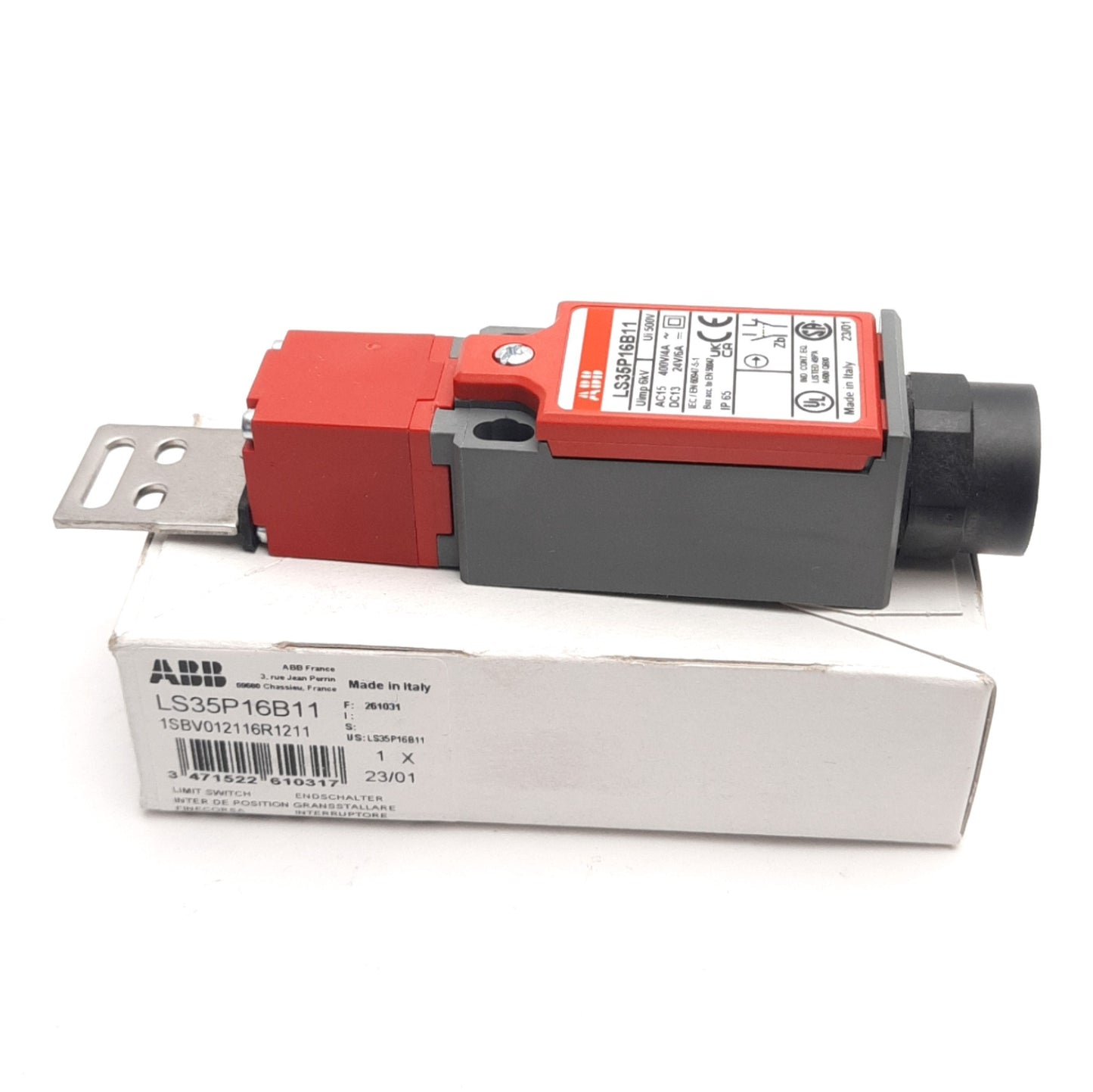 New – Open box ABB LS35P16B11 Keyed Limit Switch, NO+NC, 400VAC 4A/24VDC 6A, 1/2" NPT Entry