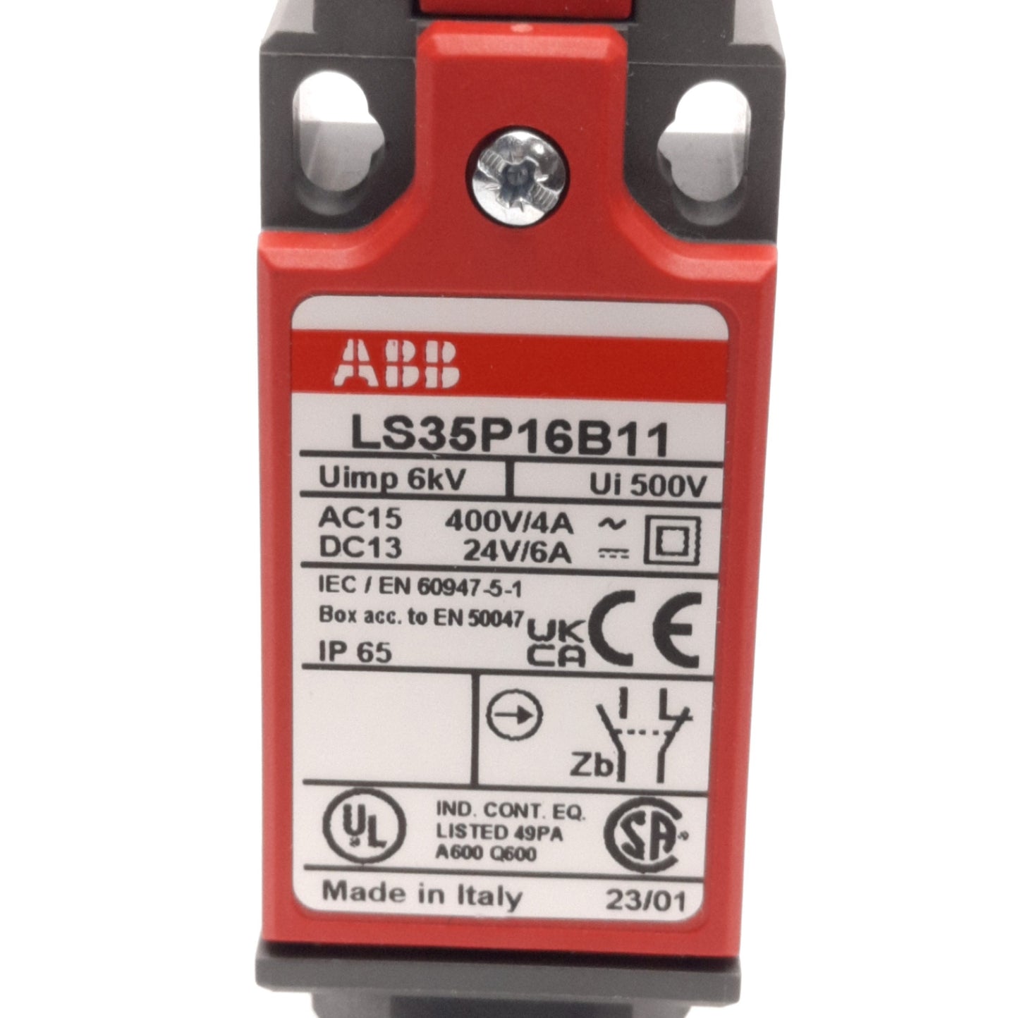 New – Open box ABB LS35P16B11 Keyed Limit Switch, NO+NC, 400VAC 4A/24VDC 6A, 1/2" NPT Entry