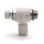 Used Lot of 3 SMC AS2201F-U01-04 Flow Control Fitting, 1/8 Uni to 4mm Tube