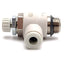 Used Lot of 3 SMC AS2201F-U01-04 Flow Control Fitting, 1/8 Uni to 4mm Tube