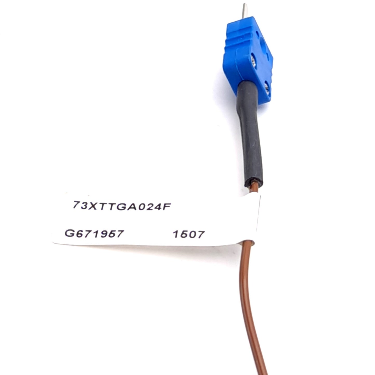 Used Watlow 73XTTGA024F Type T Thermocouple, 24" Lead, Grounded, Mini Male, Ø5mm Ring