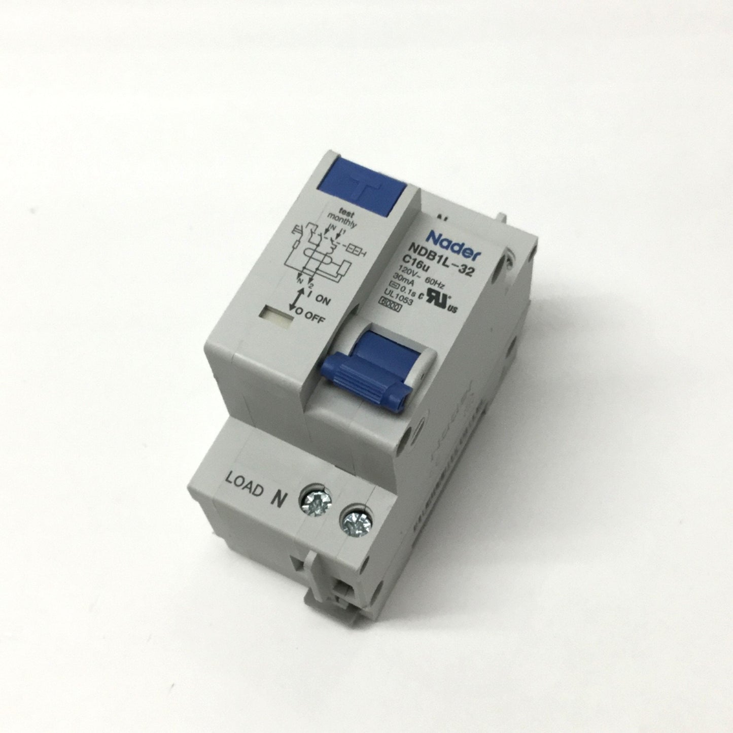 New – Open box Nader NDB1L-32 C16u GFI Ground Fault Circuit Breaker 1-Pole + Neutral 120VAC 16A