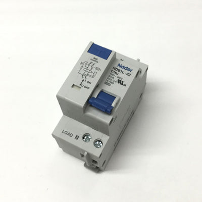 New – Open box Nader NDB1L-32 C16u GFI Ground Fault Circuit Breaker 1-Pole + Neutral 120VAC 16A