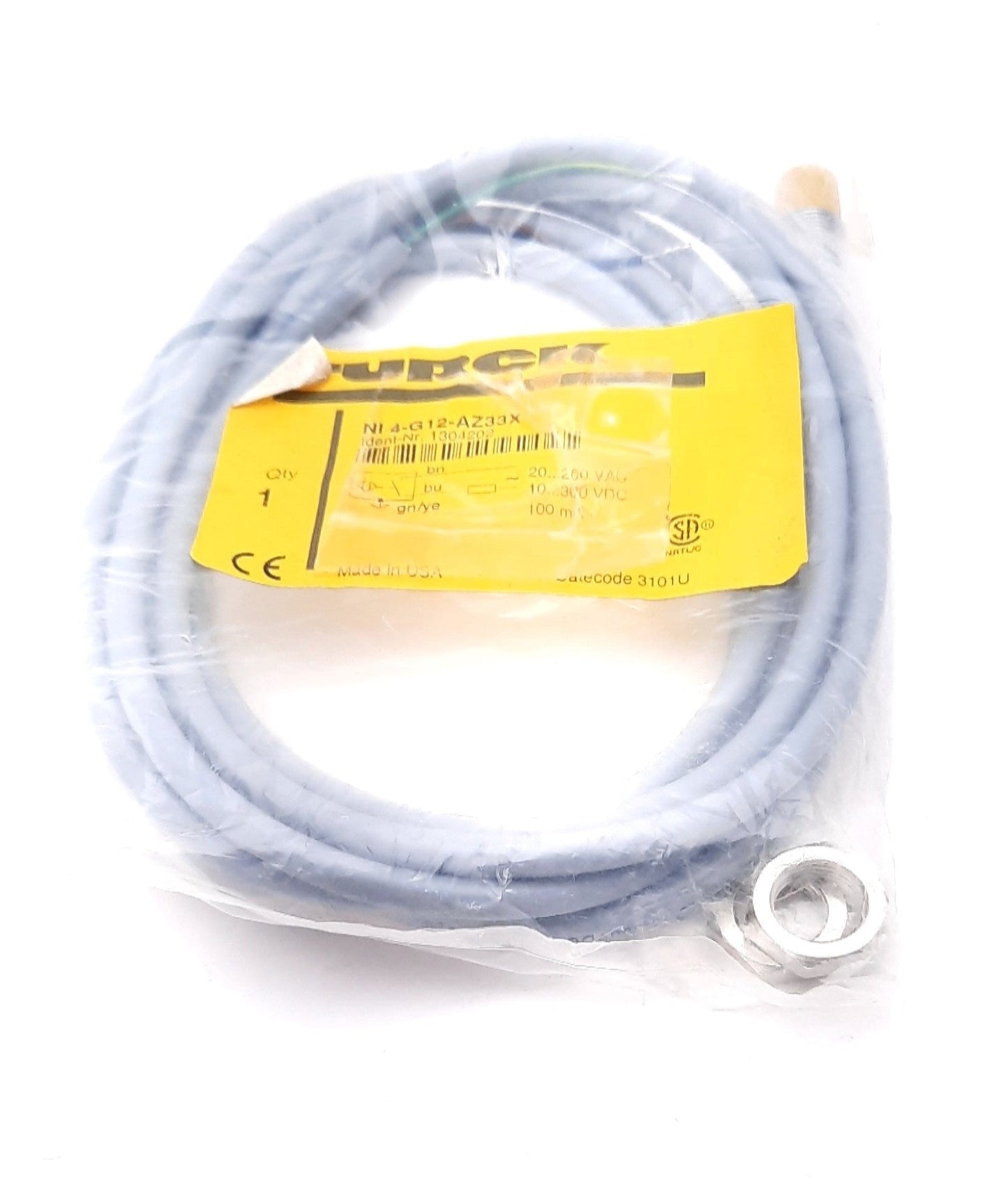 New Turck NI4-G12-AZ33X Proximity Sensor M12, 20-250VAC, 10-300VDC, 200mA, 4mm, N.O