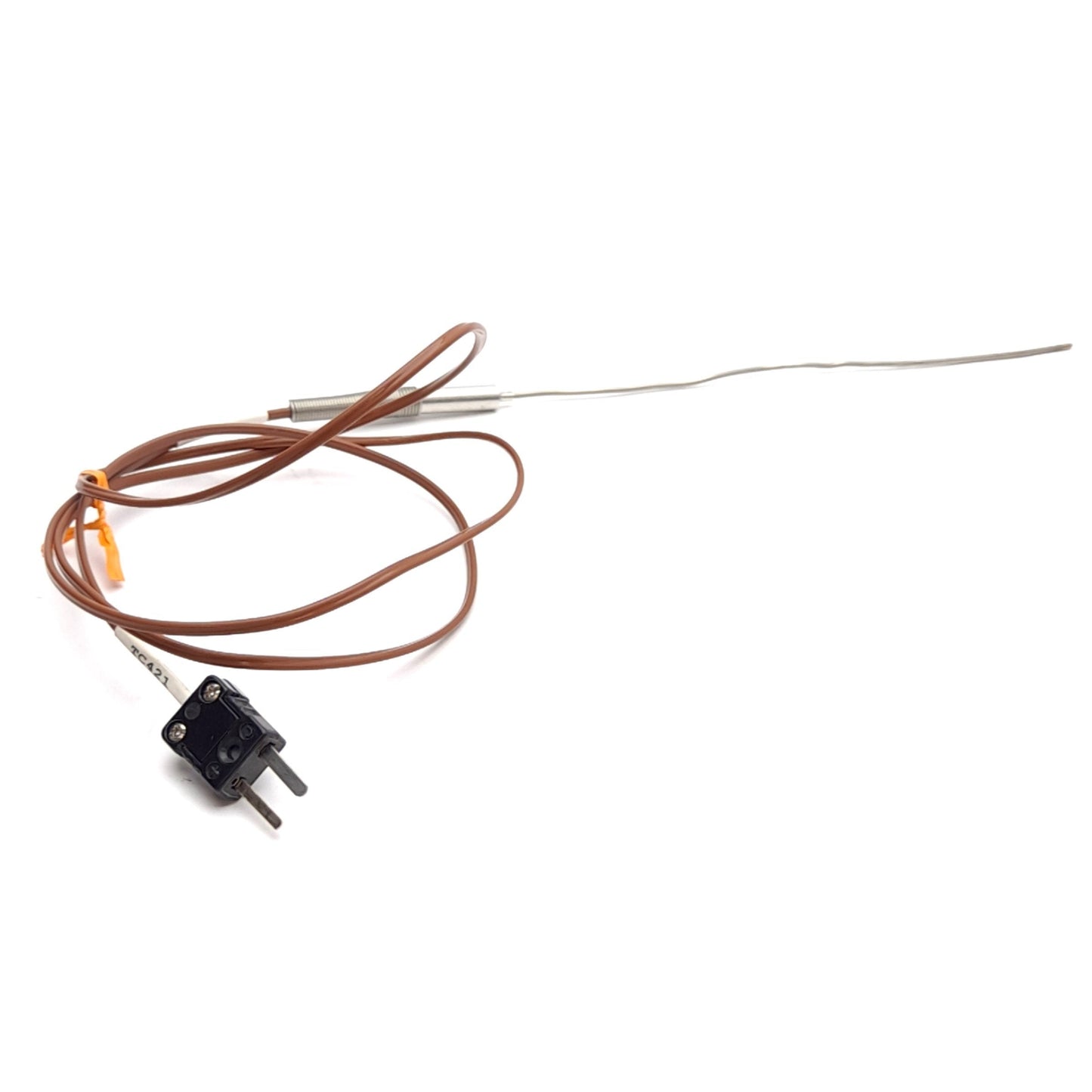 Used Watlow AFED0FA060UJ03 Type J Thermocouple, .063" x 6" Sheath, Mini Male Plug