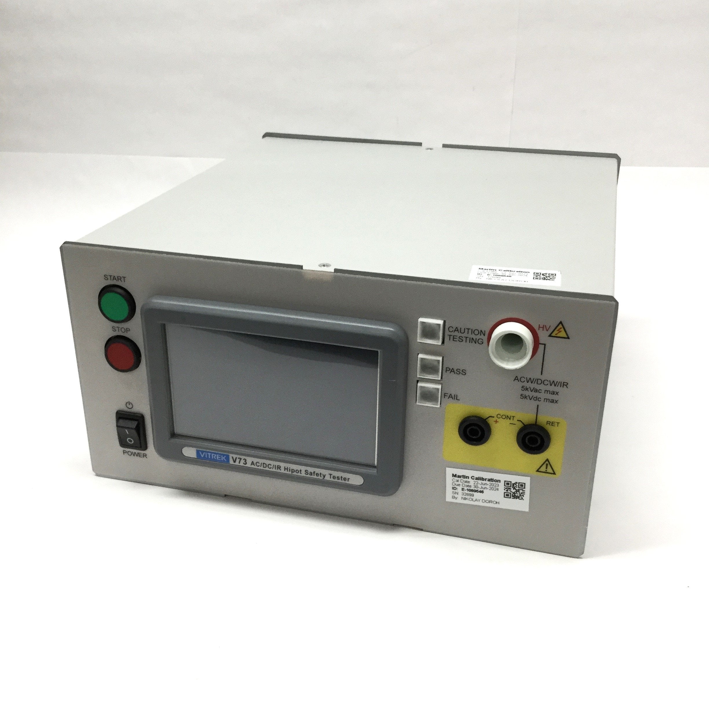 Vitrek V73 AC/DC/IR Hipot Safety Tester, 5KV, 115VAC, 40k s/sec DSP, U ...