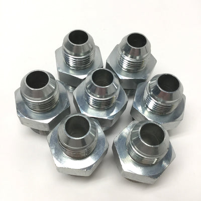 New – Open box Lot of 7 6400-10-12 Hydraulic Male Adapter Fitting 5/8" JIC 37° Flare x 3/4" ORB