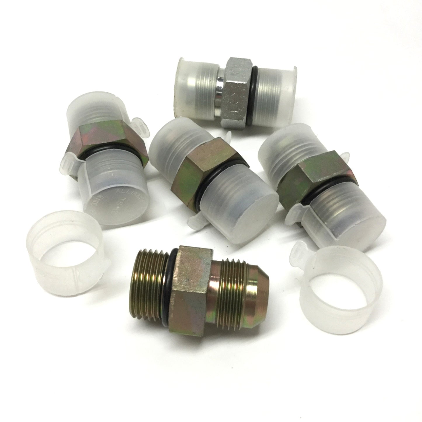 New – Open box Lot of 5 6400-12-12 Hydraulic Male Adapter Fitting 3/4" JIC 37° Flare x 3/4" ORB