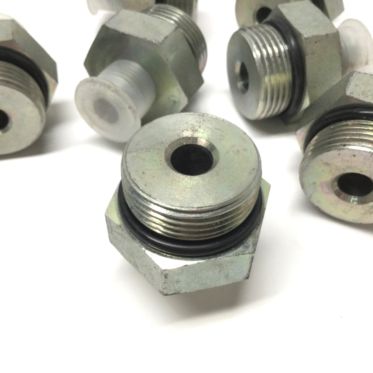 New – Open box Lot of 7 6400-08-16 Hydraulic Male Adapter Fitting 1/2" JIC 37° Flare x 1" ORB
