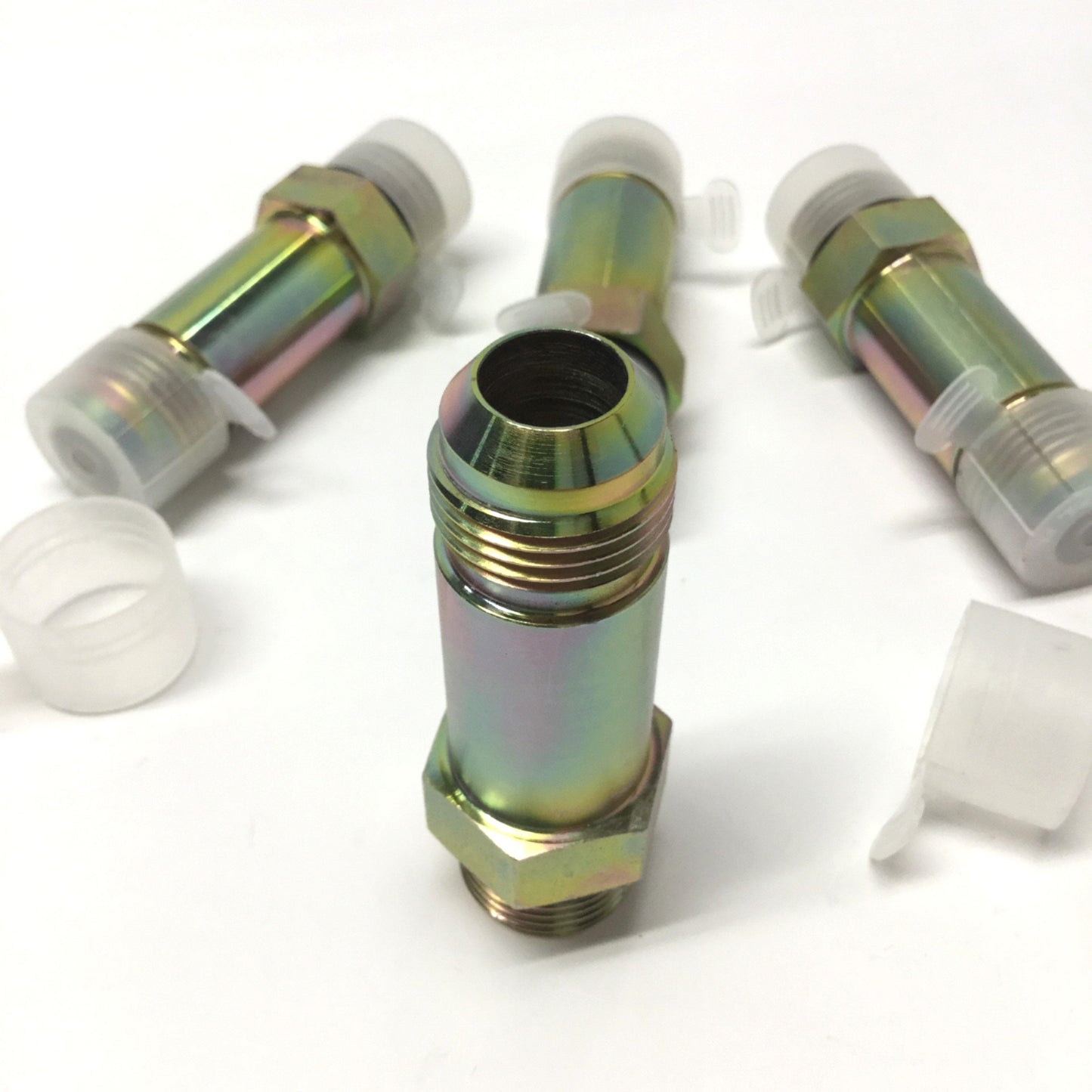 New – Open box Lot of 4 6400L-10-10 Hydraulic Male Adapter, Long, 5/8" JIC 37° Flare x 5/8" ORB