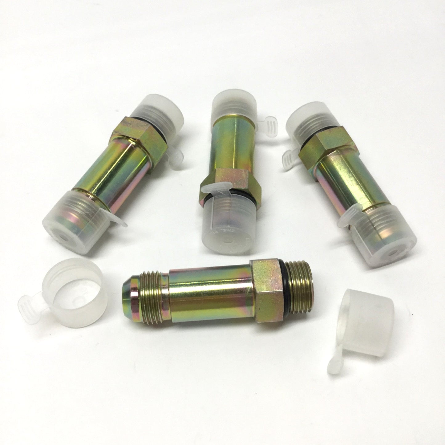 New – Open box Lot of 4 6400L-10-10 Hydraulic Male Adapter, Long, 5/8" JIC 37° Flare x 5/8" ORB