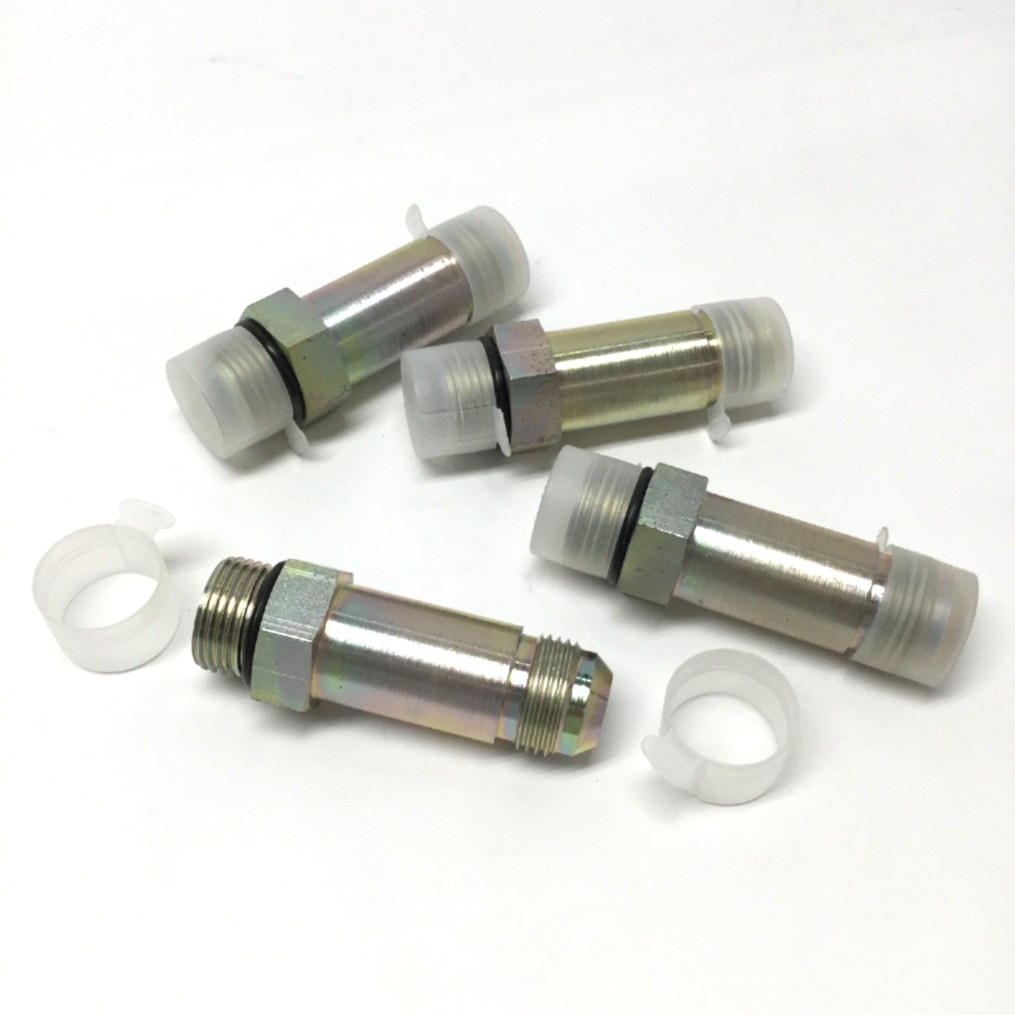 New – Open box Lot of 4 6400L-12-12 Hydraulic Male Adapter, Long, 3/4" JIC 37° Flare x 3/4" ORB
