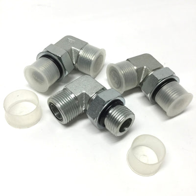 New – Open box Lot of 3 FS-6801-12-12 Hydraulic Fitting 90° Male Elbow 3/4" Face Seal to ORB