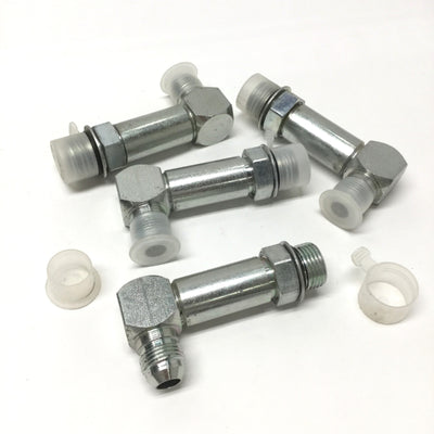 New – Open box Lot of 4 6801LL-08-10 Hydraulic 90° Male Elbow 1/2" JIC 37° Flare x 5/8" ORB