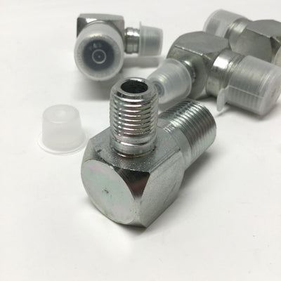 New – Open box Lot of 4 5500-08-04 Hydraulic Pipe Fitting 90° Elbow 1/2" x 1/4" NPT Male