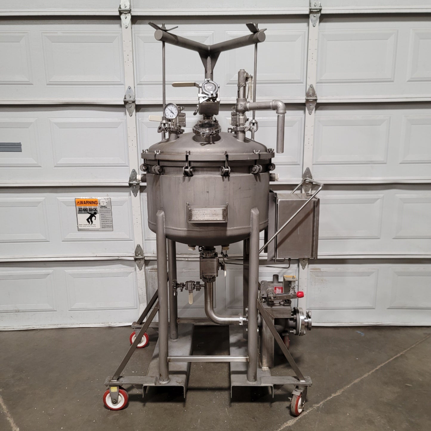 Used Steel Pro Inc Stainless Jacketed Nutsche Filter Vessel 25 Gallon 12" x 24" 316L