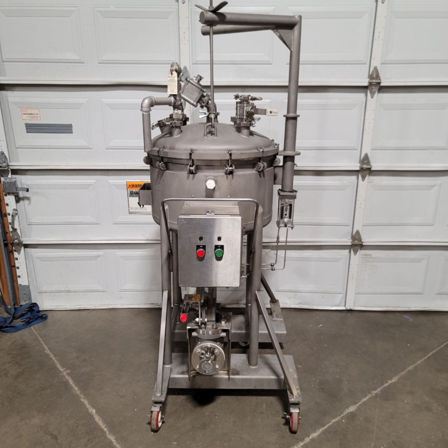 Used Steel Pro Inc Stainless Jacketed Nutsche Filter Vessel 25 Gallon 12" x 24" 316L
