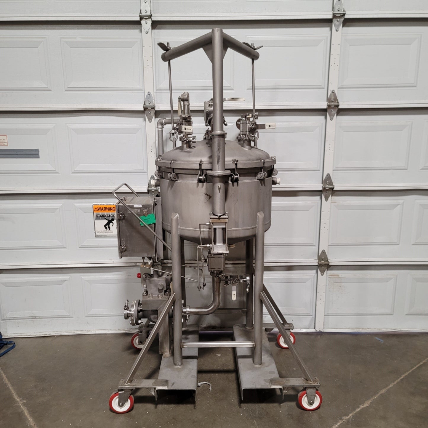 Used Steel Pro Inc Stainless Jacketed Nutsche Filter Vessel 25 Gallon 12" x 24" 316L