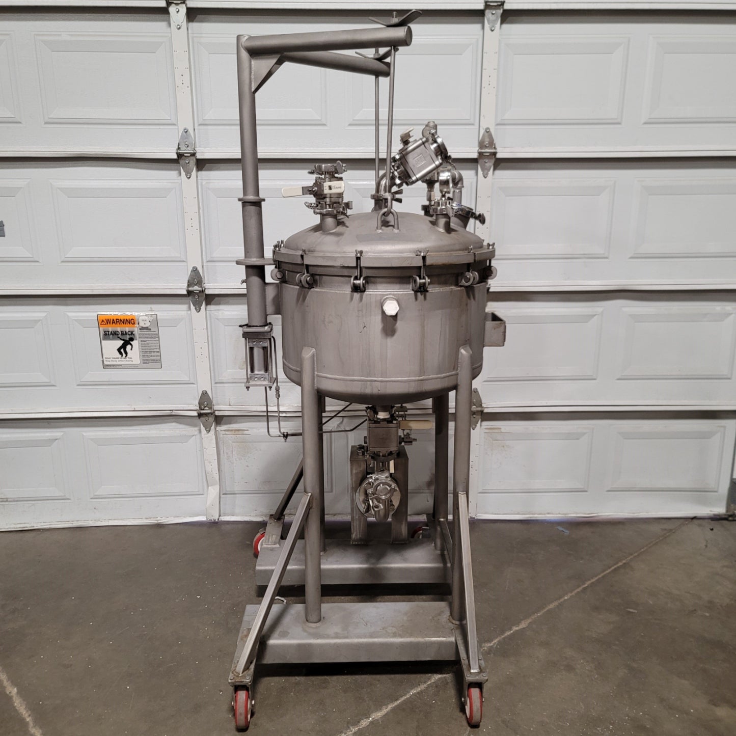 Used Steel Pro Inc Stainless Jacketed Nutsche Filter Vessel 25 Gallon 12" x 24" 316L
