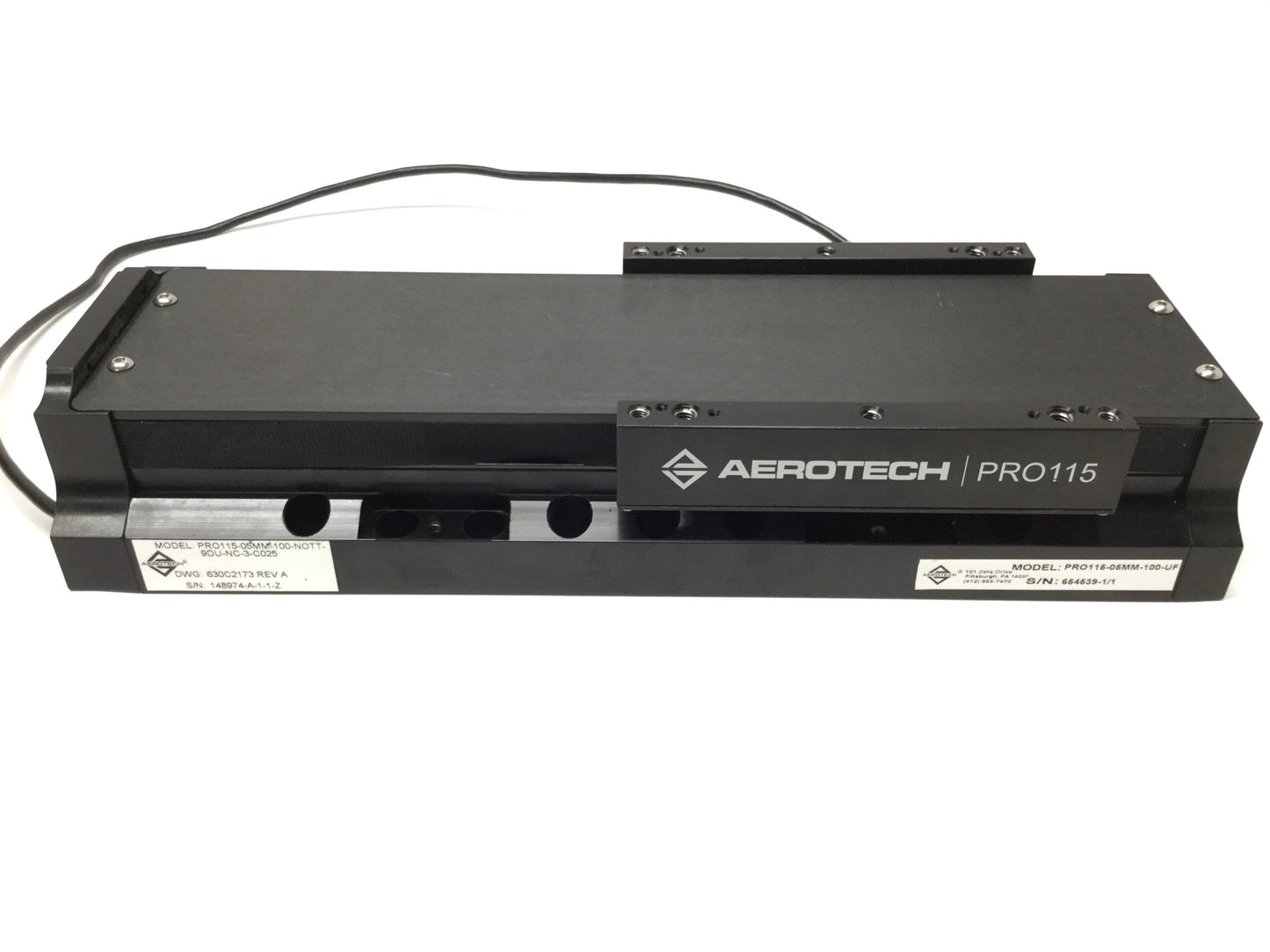 Used Aerotech PRO115 Ball Screw Linear Stage Actuator Positioner 100mm Travel 5mm/rev