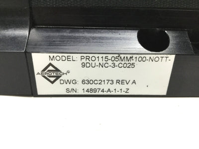 Used Aerotech PRO115 Ball Screw Linear Stage Actuator Positioner 100mm Travel 5mm/rev