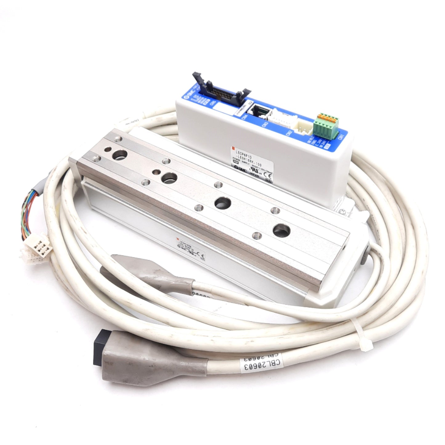 Used SMC LECP6P1D-LESH16RK-100 Step Motor Controller & Electric Linear Actuator 24VDC