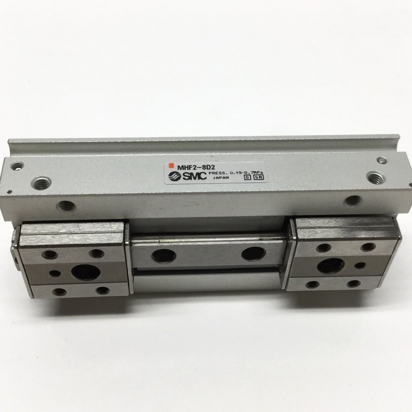 Used SMC MHF2-8D2 Low Profile Pneumatic Air Gripper 8mm Bore, 32mm Stroke