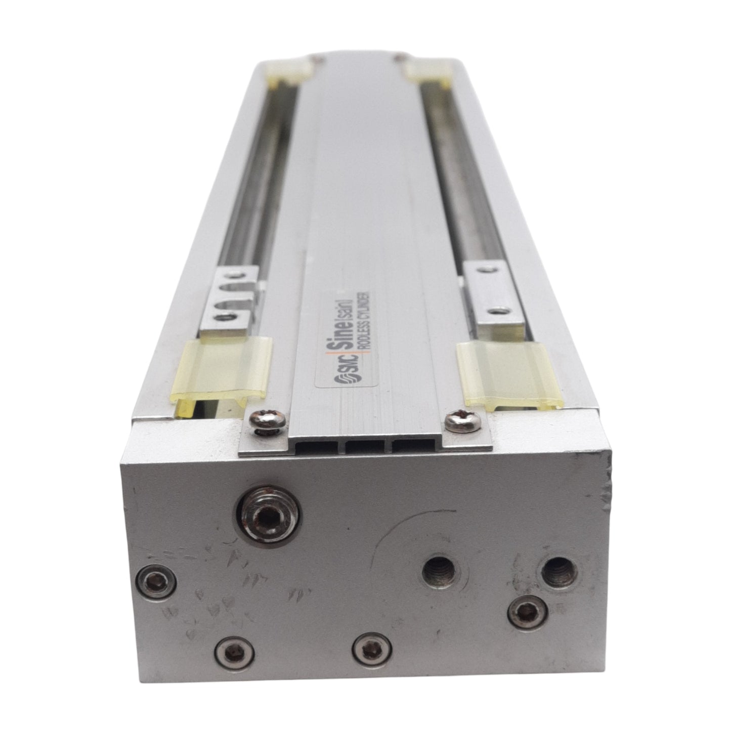 Used SMC REAH10-200 Sine Rodless Cylinder, ø10mm Bore, 200mm Stroke, 0.7MPa, M5x0.8