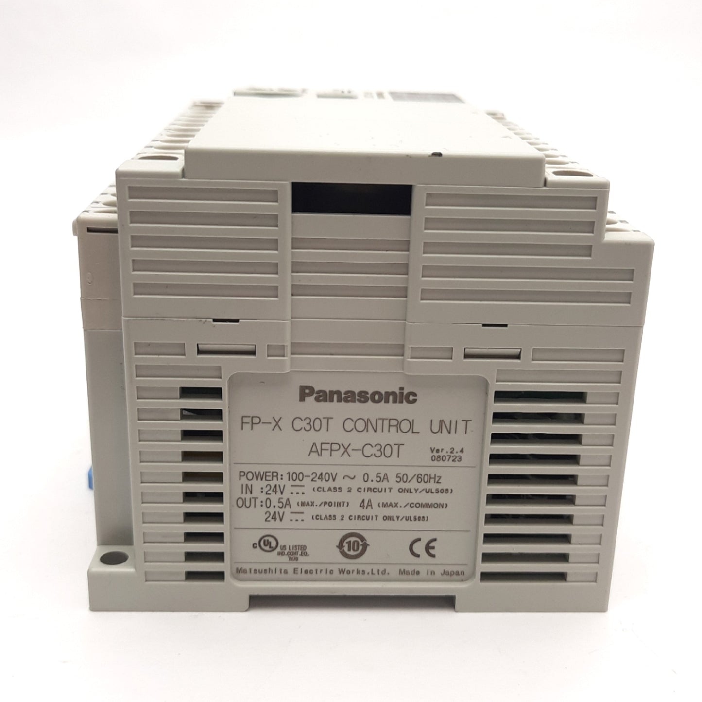 Used Panasonic FP-X C30T PLC Control Unit 16 DC Inputs,14 Relay Outputs 24VDC