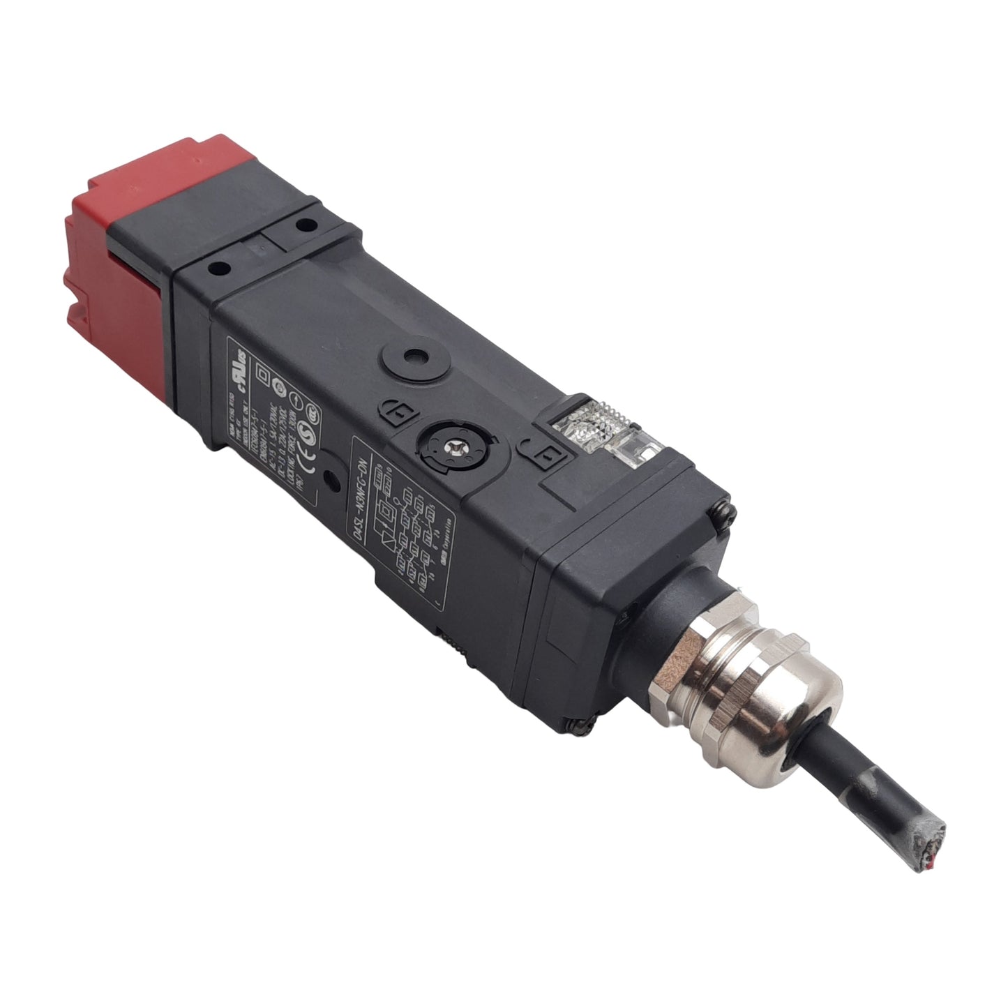 Used Omron D4SL-N3NFG-DN Safety Door Guard Interlock Switch, 24VDC Coil, 120VAC 1.5A