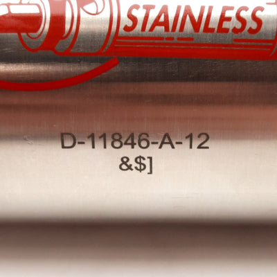 Used Bimba D-11846-A-12 Air Reservoir, 2.5in Bore, 250PSI, 1/4in NPT Ports, 304SS