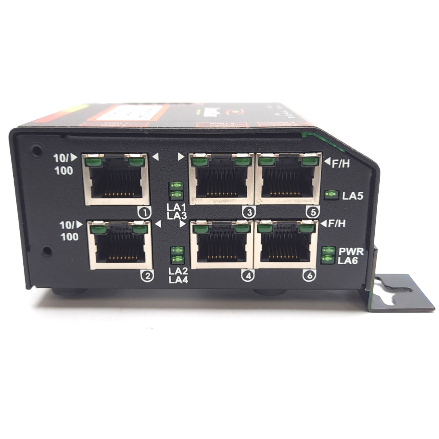 Used GarrettCom ES42H-24VDC Hardened Edge Switch, 10/100 RJ-45 (x4), Fiber Ports (x2)