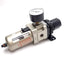 Used SMC AW30-N02BG-Z Filter Regulator, 7-125Psi, 5µm, 1/4" NPT Ports, 160Psi Gauge