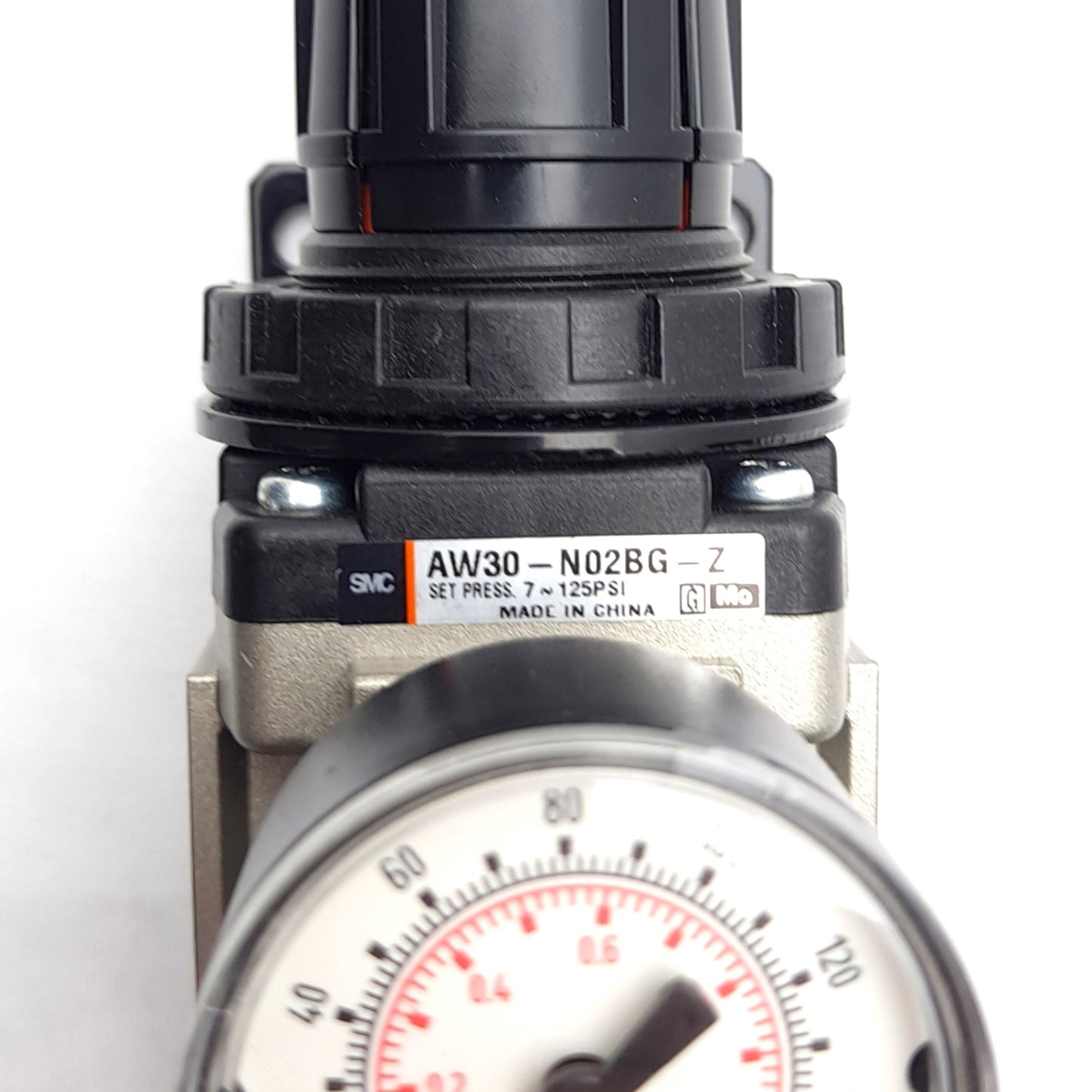 Used SMC AW30-N02BG-Z Filter Regulator, 7-125Psi, 5µm, 1/4" NPT Ports, 160Psi Gauge