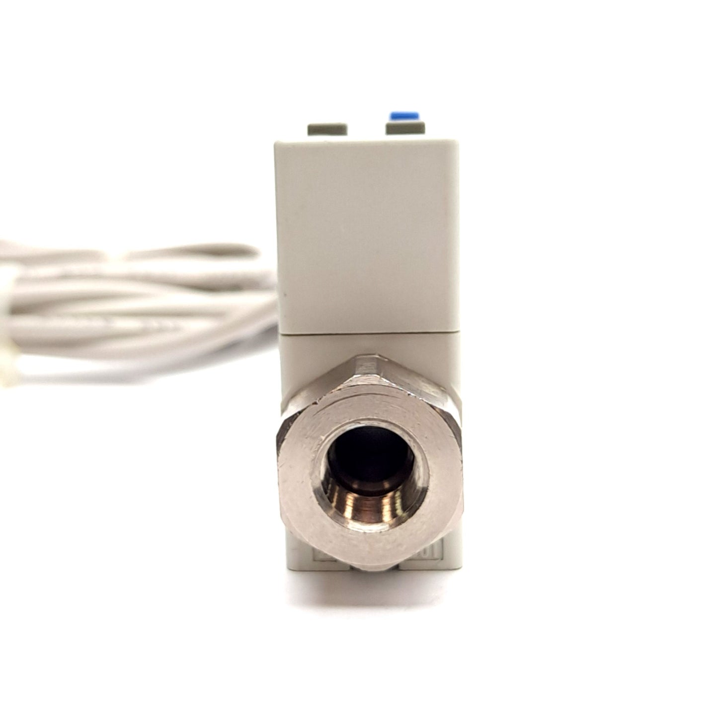 Used SMC PFM710-N01-E Digital Flow Switch, 24VDC, 1/8" NPT, PNP, 0.75MPa, 0.2-10L/min
