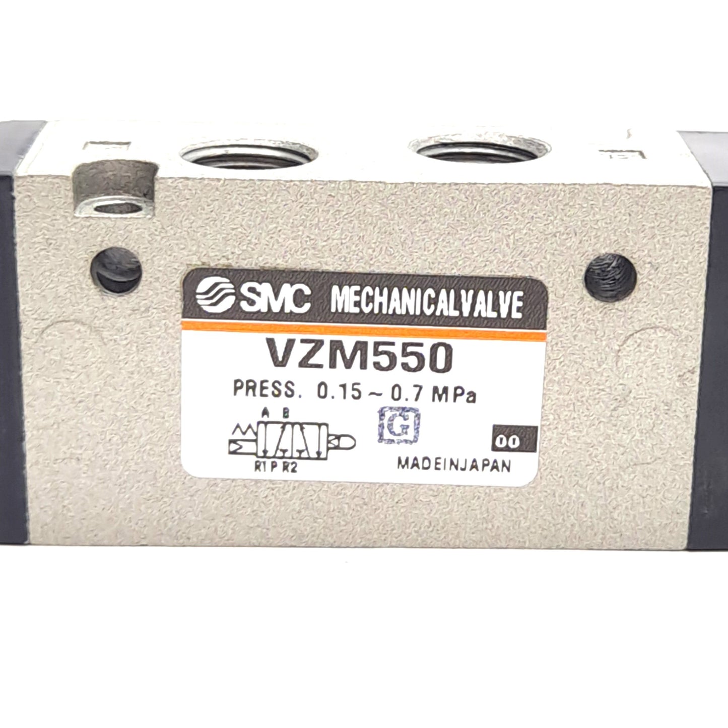 Used SMC VZM550 0-N01-08 Pneumatic Mechanical Valve 5 Port, 1/8" NPT, 0.15-0.7MPa
