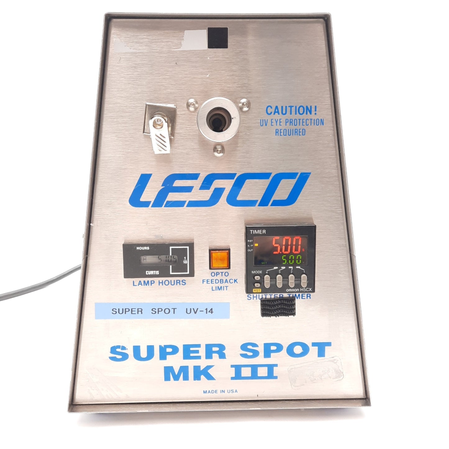 Used Lesco VSM3003 Super Spot MK III Ultraviolet Light Spot Curing System *No Bulb*