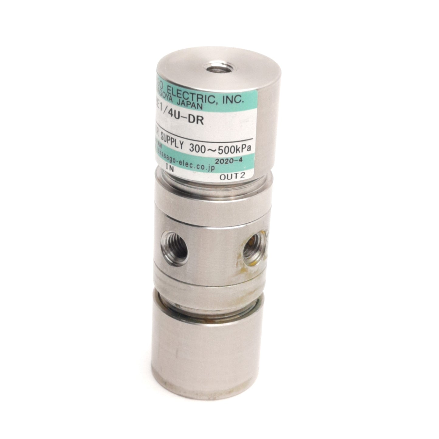 Used Takasago Electric PMDS-2E1/4U-DR Diaphragm Valve, 2 Position 3 Way, 300~500kPa