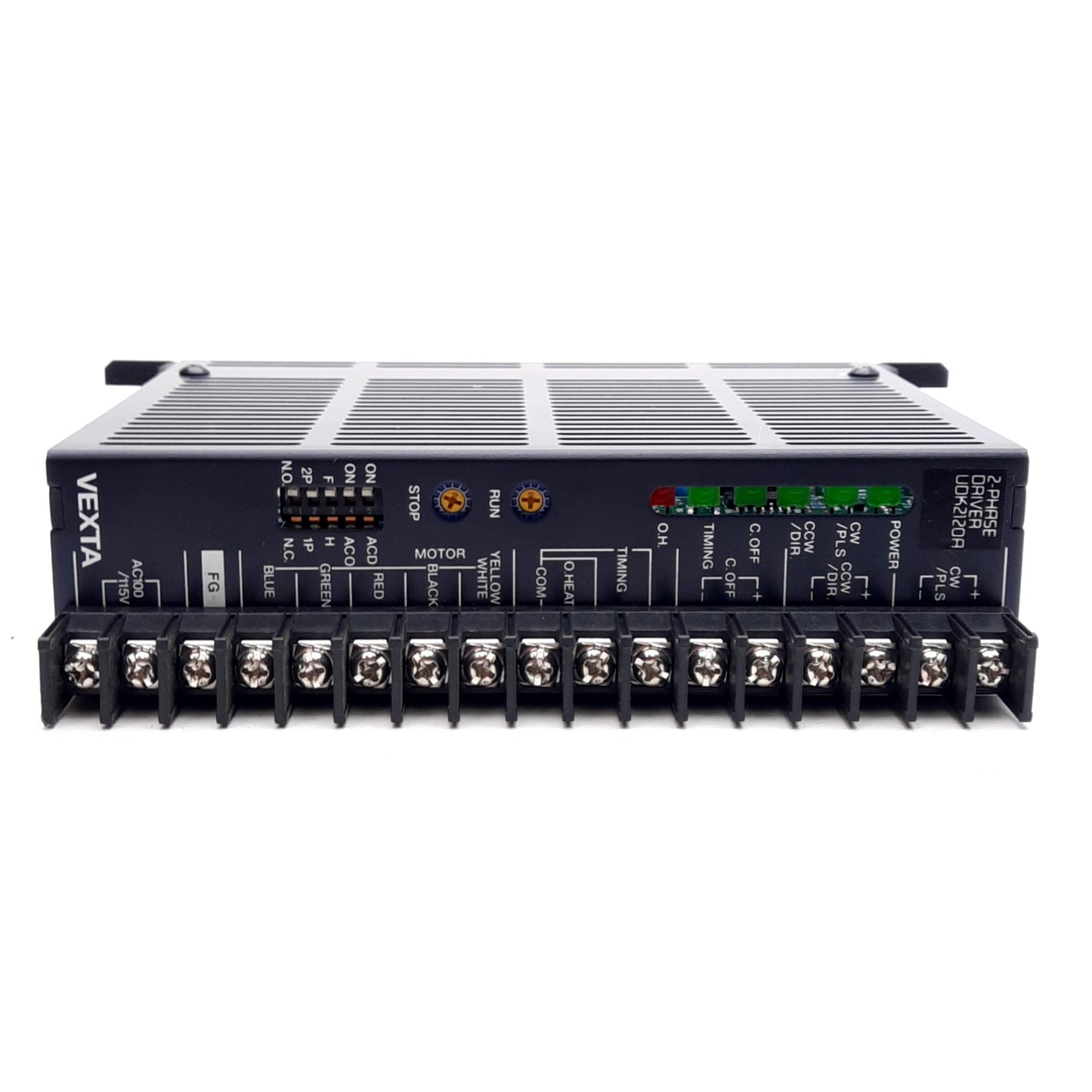 Used Vexta UDK2120A Stepper Motor Driver, 2-Phase, 100/115VAC 2.2A, 0.9°/0.45° Step