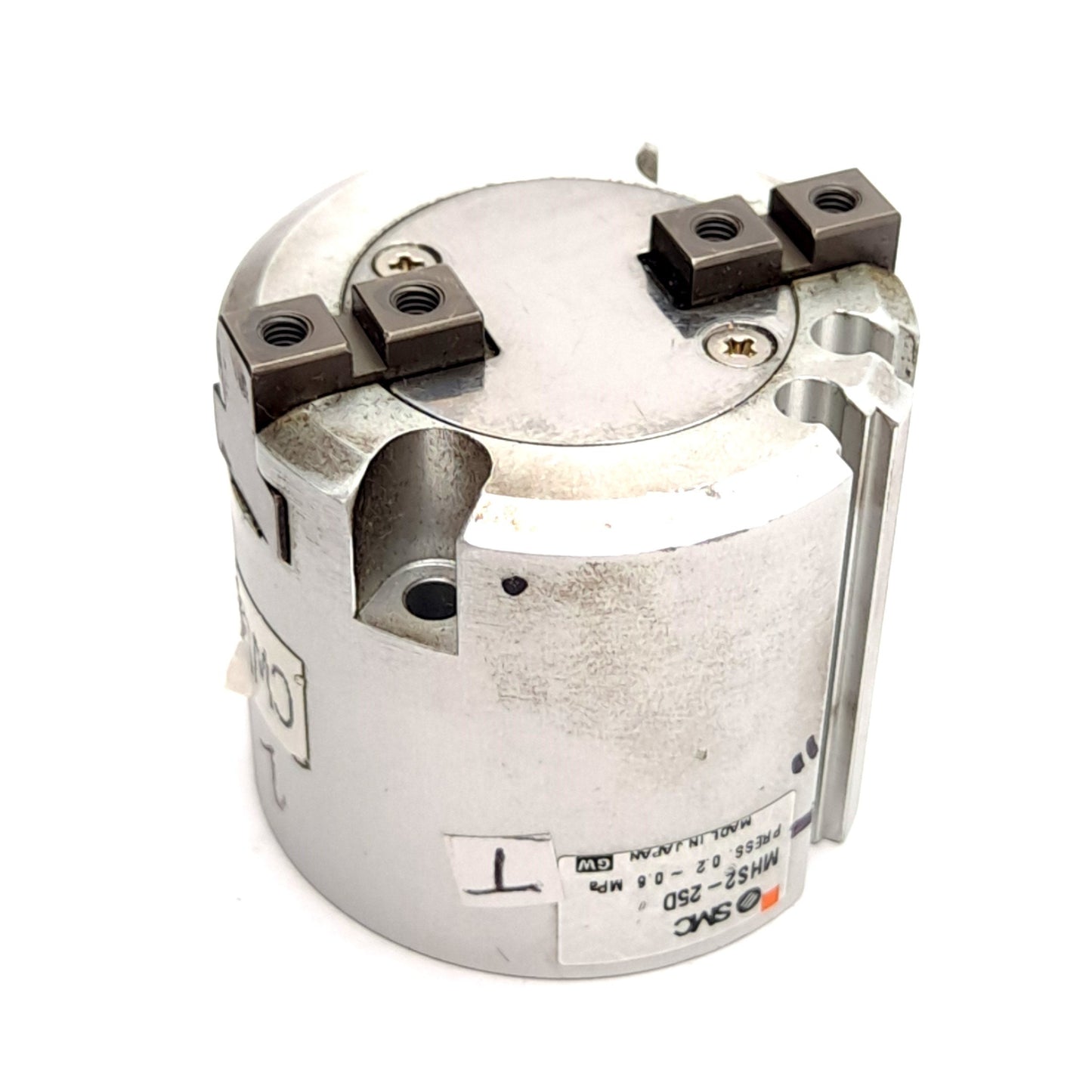 Used SMC MHS2-25D Parallel Gripper, 2-Fingers, Double Acting, Bore: 25mm, Stroke: 6mm