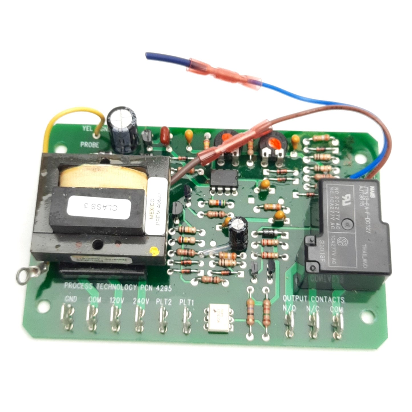 Used Process Technology PCN 4295 PLC Circuit Board, 120/240VAC, NO/NC Contacts