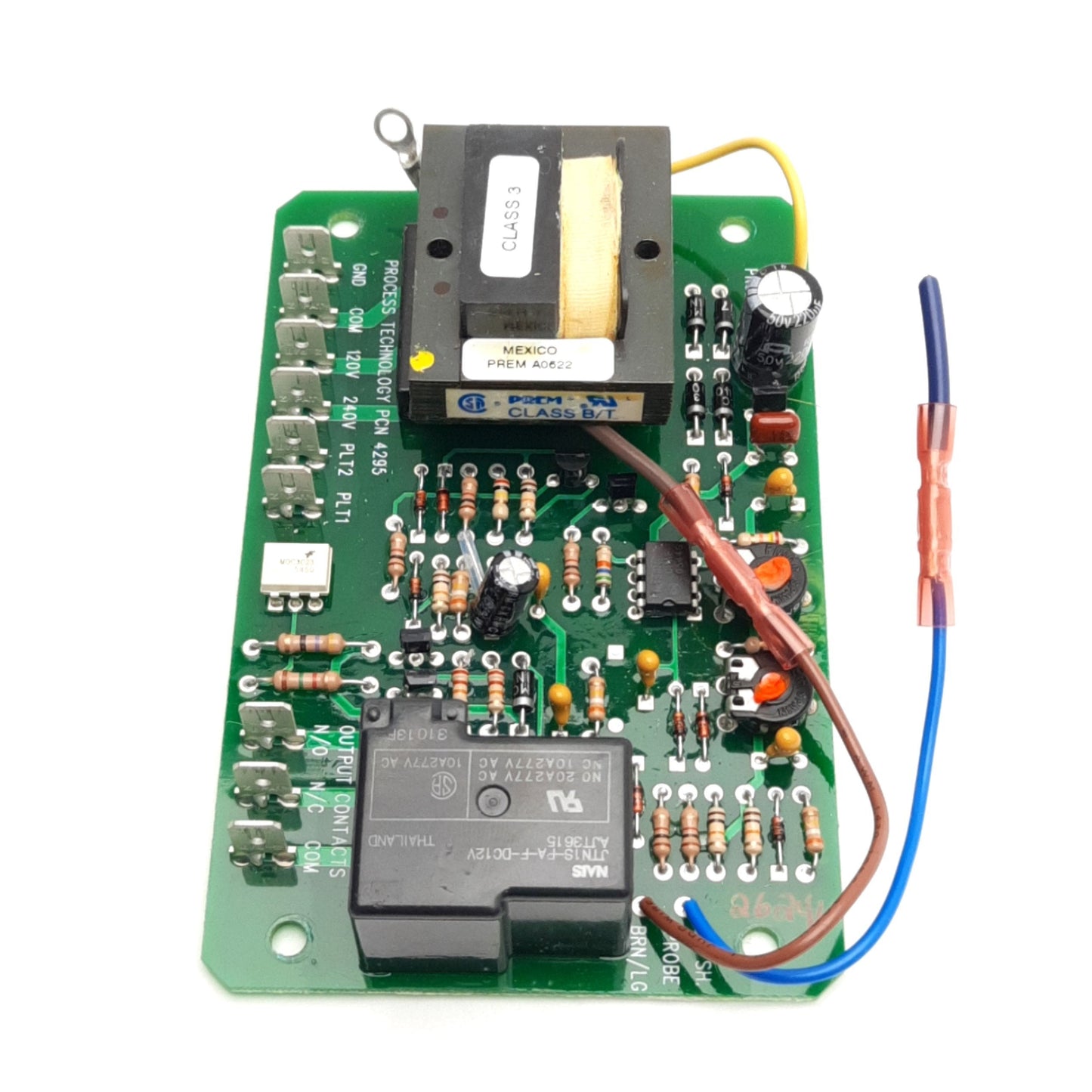 Used Process Technology PCN 4295 PLC Circuit Board, 120/240VAC, NO/NC Contacts