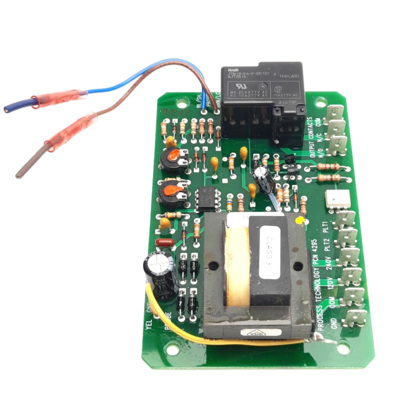 Used Process Technology PCN 4295 PLC Circuit Board, 120/240VAC, NO/NC Contacts