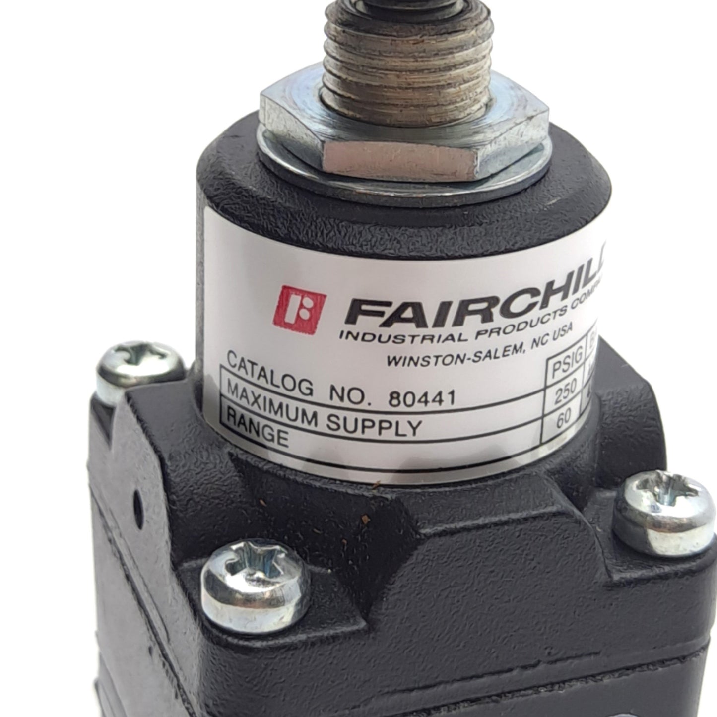 Used Fairchild 80441 Multi-Stage Pressure Regulator, 1-60psig, 1/8" NPT, 14 SCFM