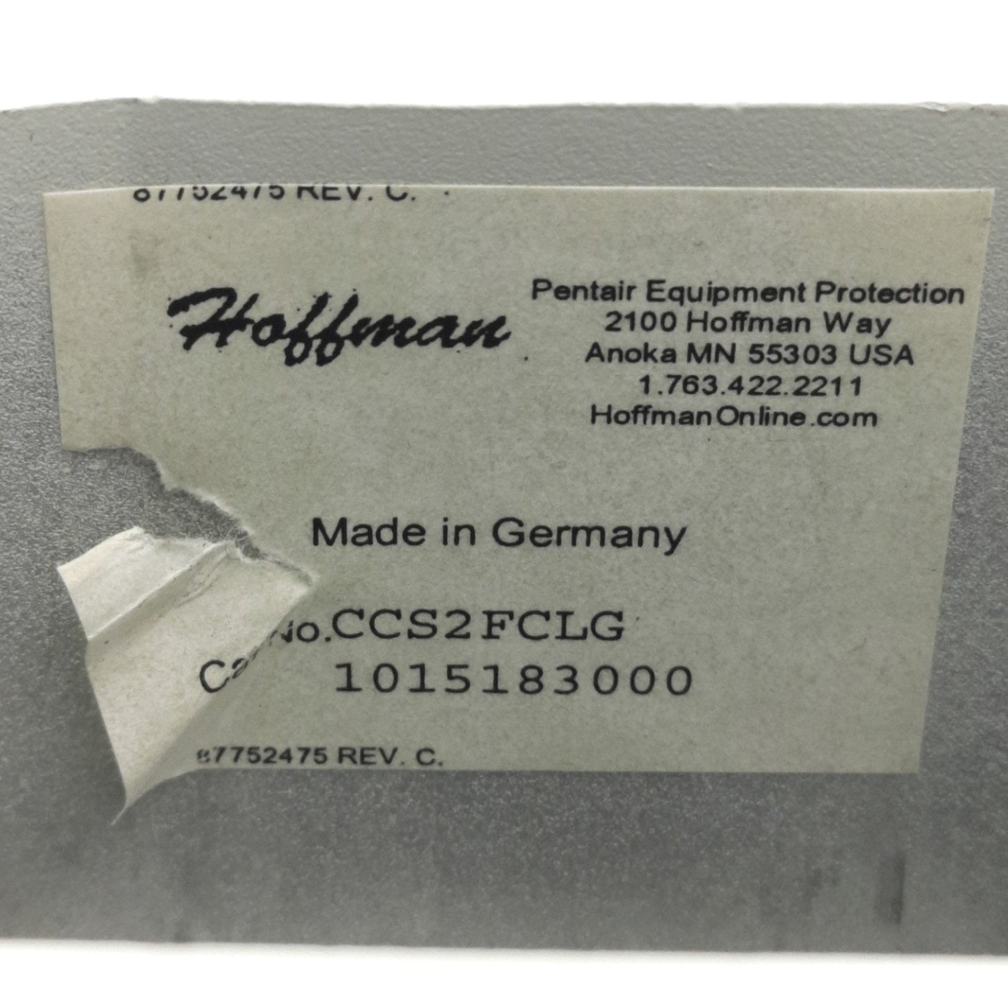 Used Nvent Hoffman CCS2FCLG Compact Series 2 HMI Arm Flange Coupling, 300°