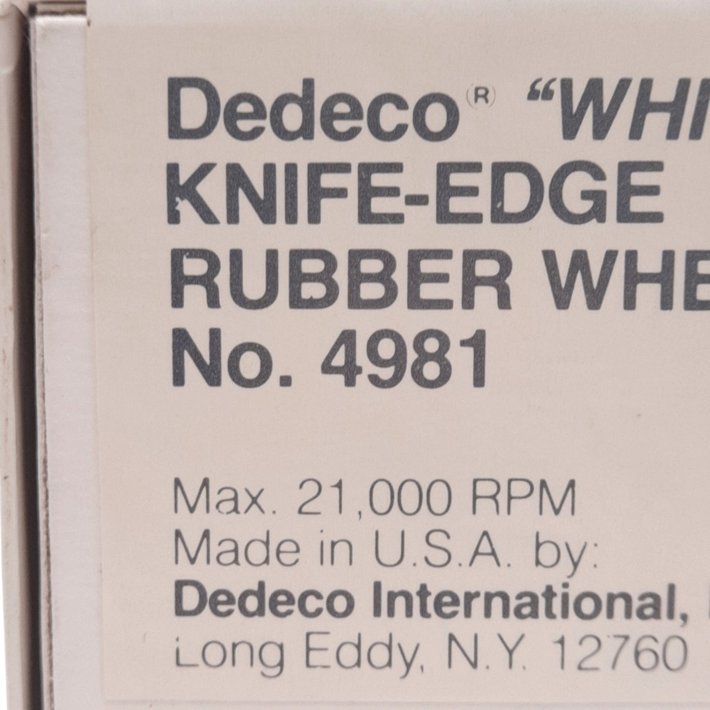 New Lot of 100 Dedeco 4981 White Flexies Knife-Edge Rubber Wheels ø5/8in Ultra Fine