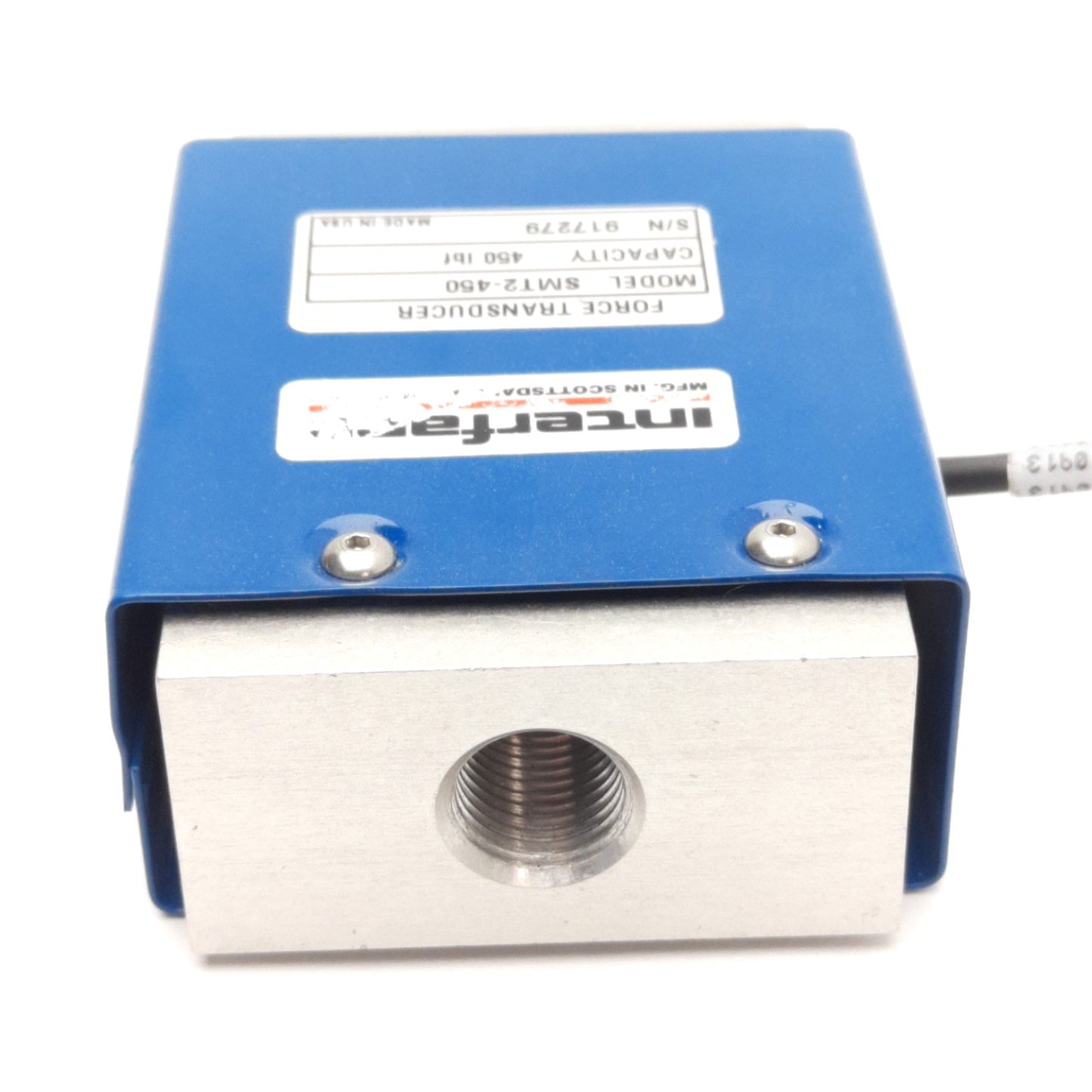 Used Interface SMT2-450 Force Transducer 450lbf Capacity, 0.50-20 UNF Threads