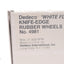 Used Lot of 100 Dedeco 4981 White Flexies Knife-Edge Rubber Wheels, ø5/8in Ultra Fine