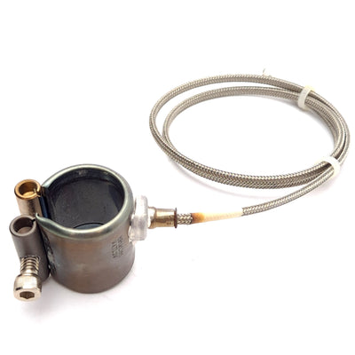 Used Watlow MB1A1JN1 Band Heater, ø1" x 1-1/2", 240V, 300W, SS Braided Lead