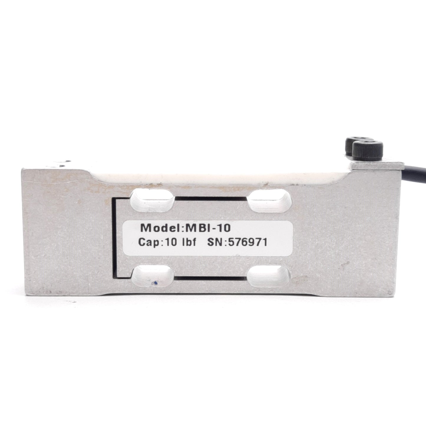 Used Interface MBI-10 Fatigue Protected Mini Beam Load Cell, 10lbf Capacity, 2mV/V
